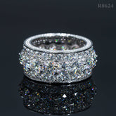 GL Pass Diamond Tester 925 Silver White Gold Moissanite Iced Out Rings